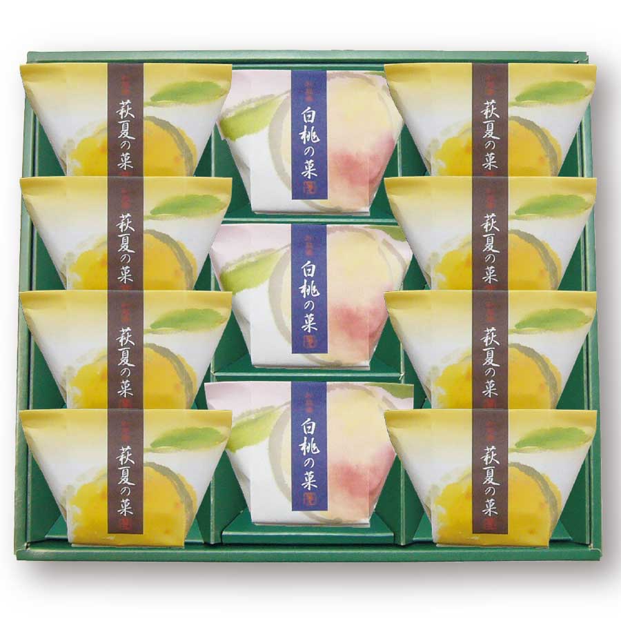 和菓彩羹(萩夏の菓・白桃の菓)11個入